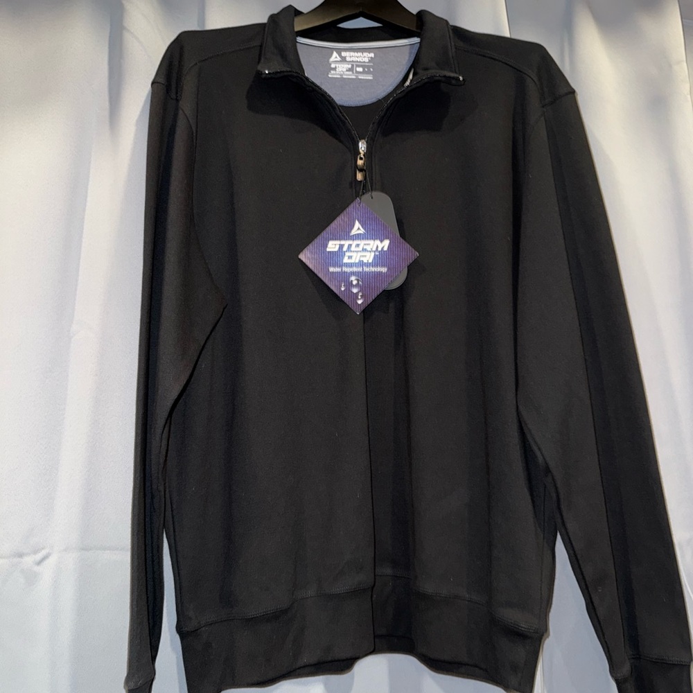 Weather Proof Cozy Storm Men's Black Zip-Up Sweater